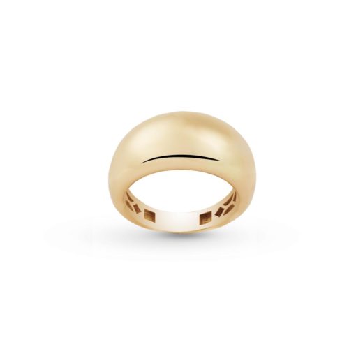 18kt polished yellow gold convex band ring - AP013-LG