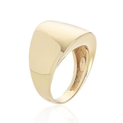 18kt polished yellow gold band ring - AP131