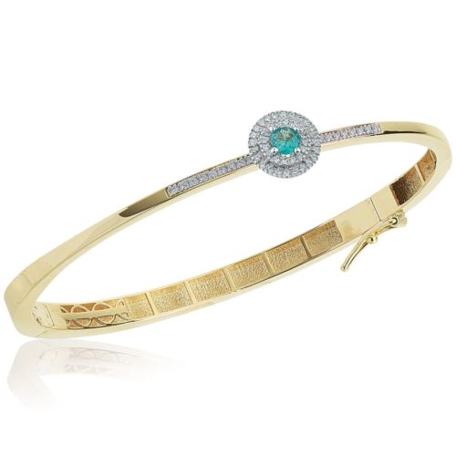 Gold Bracelet with Diamonds and Precious Stones - BD140