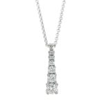 Scalar pendant necklace in 18 kt white gold and diamonds - CD515