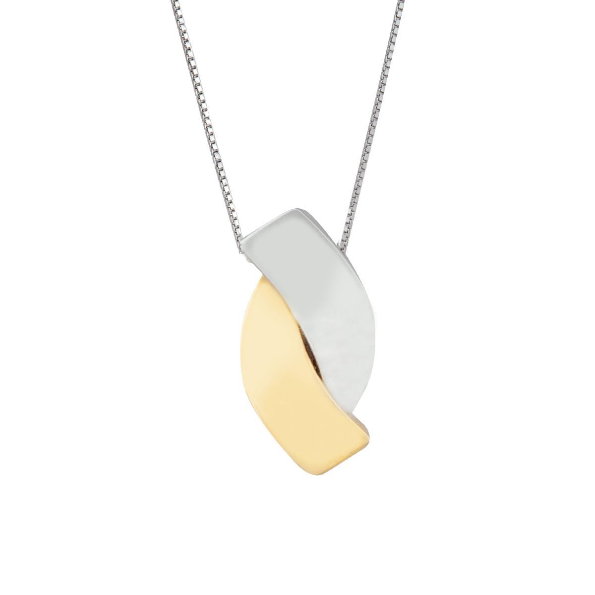 Shiny two-tone necklace in 18kt gold - CEA2550-LN