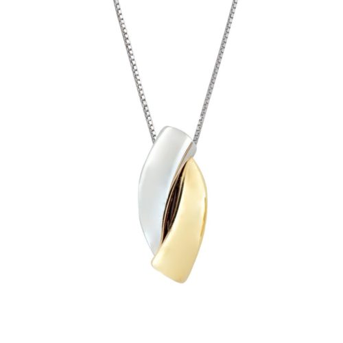 Shiny two-tone necklace in 18kt gold - CEA2551-LN