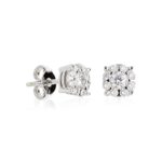 Multi-stone earrings with diamonds