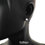 Multi-stone earrings with diamonds