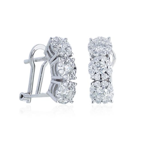 Multi-stone earrings with diamonds