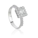 Multi-stone ring with diamonds