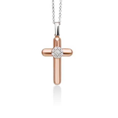 Cross Necklace with Diamonds