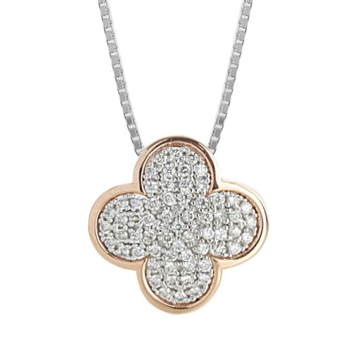 Multi-stone necklace with diamonds