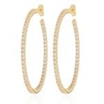 silver earrings with cubic zirconia