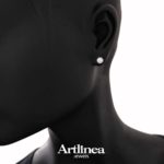 Point Light Earrings with Diamonds