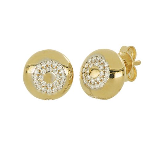 Round earrings in gold and diamonds - OD862
