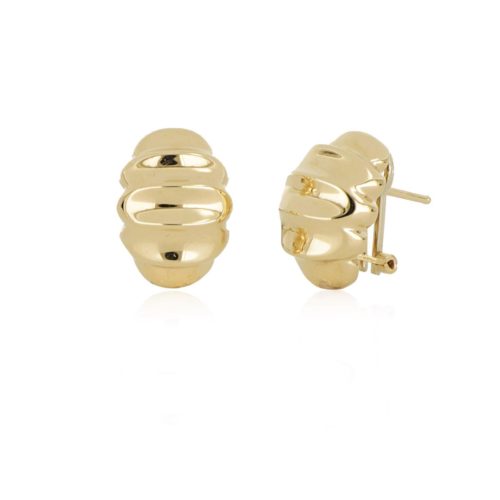 18kt shiny gold earrings - OP0079
