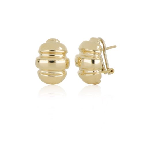 18kt shiny gold earrings - OP0081