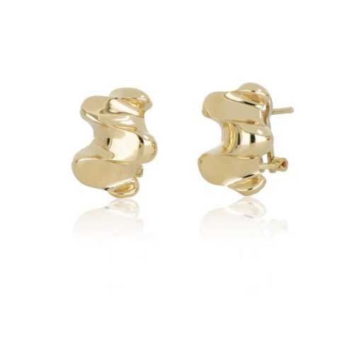 18kt shiny gold earrings - OP0087