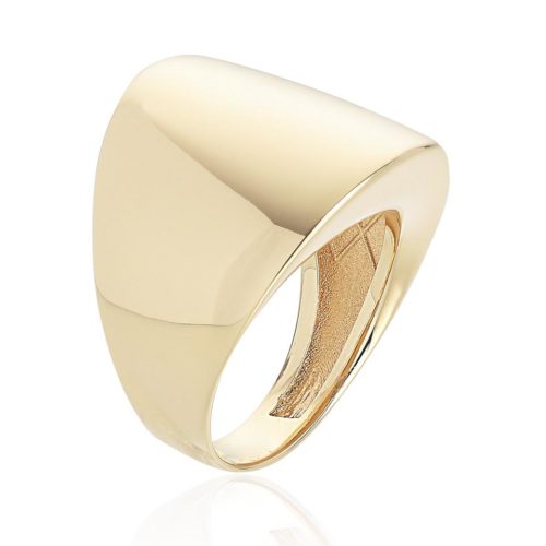 18kt polished yellow gold band ring - AP132