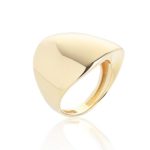 18kt polished yellow gold faceted convex band ring - AP136