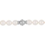 Akoya pearl string with diamond clasp in 18 kt gold - C003L