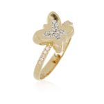 Butterfly ring in gold and diamonds - AD976