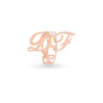 18kt gold ring, with two customizable initials, with diamond - ADA001/ID