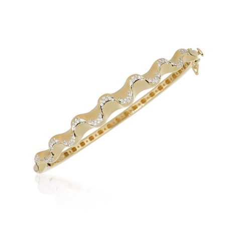 18kt gold pavé diamond bracelet - BD174