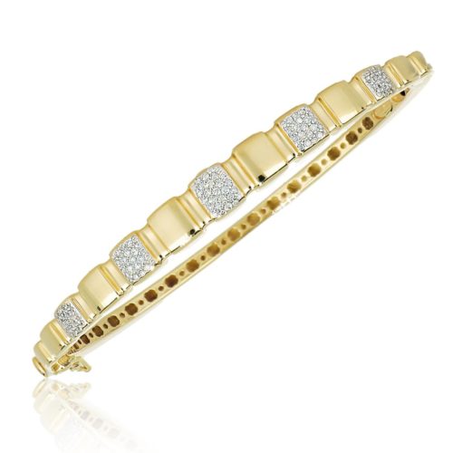 18kt gold pavé diamond bracelet - BD175