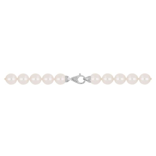 Akoya pearl string with 18 kt gold clasp and diamonds - C025L