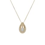 Goccia necklace in 18kt gold with pavé diamonds - CD649