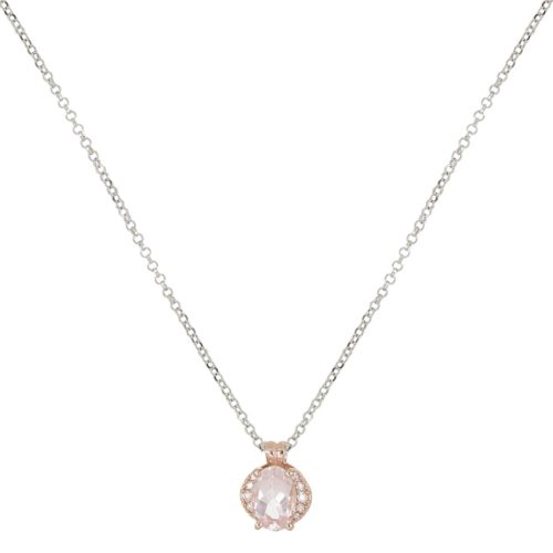 Necklace in 18 kt gold, with Morganite and Diamonds - CD680/MO-4H
