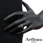 Heart ring with diamonds