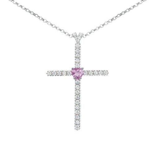 Cross Necklace with Diamonds