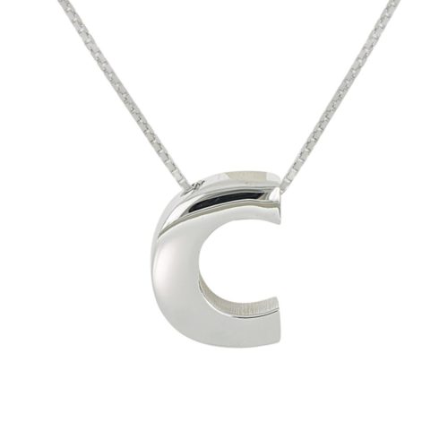 18 kt gold necklace with initial