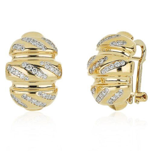 Gold and diamond earrings - OD496