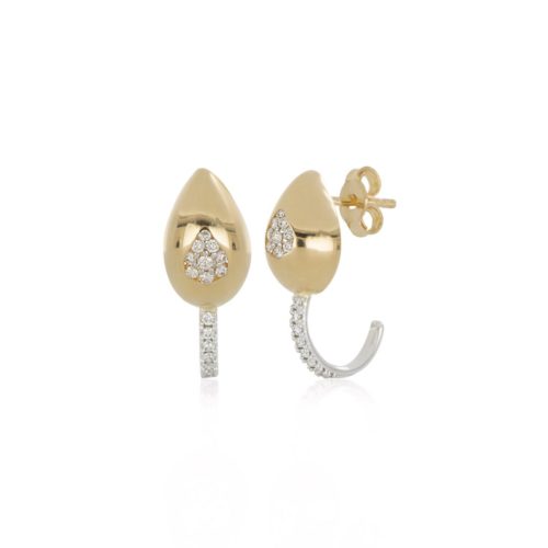 Drop earrings in gold and diamonds - OD859