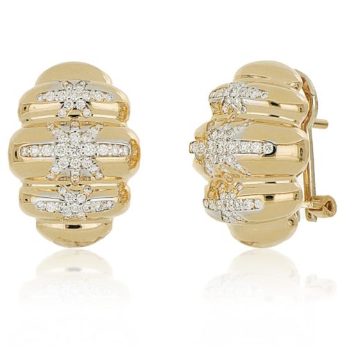 Gold and diamond earrings - OD864