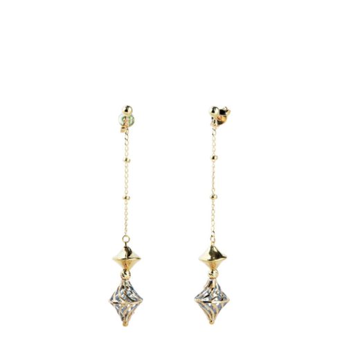 Pendant earrings with 18kt two-tone gold elements - OE4855-LN