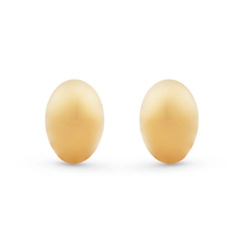 Oval earrings in 18kt polished yellow gold - OP0013-LG