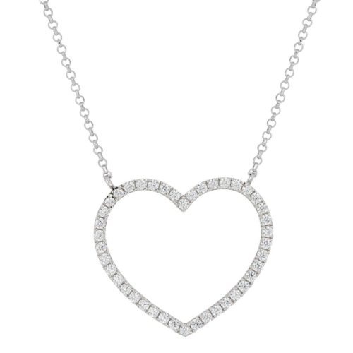 925 rhodium silver necklace with zircons - ZCL1374-LB