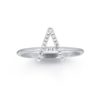 18kt white gold ring, with customizable initial / number in diamonds - AD676
