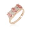 18 kt rose gold ring with Morganite and Diamonds - AD995/MO-LR