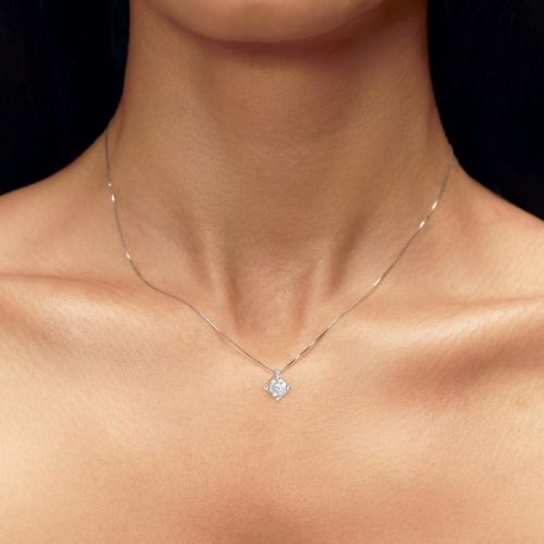 Point of Light Necklace with Diamond