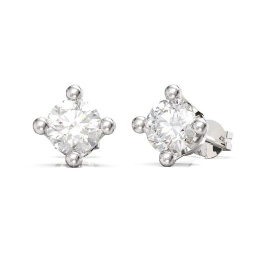 Point Light Earrings with Diamonds