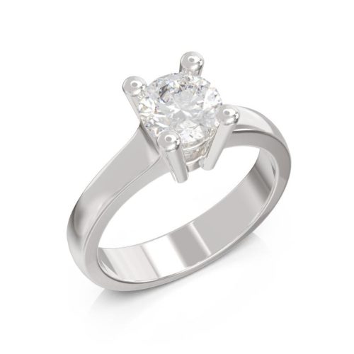 Classic 4-claw diamond solitaire ring