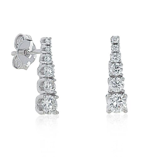 18 kt white gold earrings with diamonds - OD351