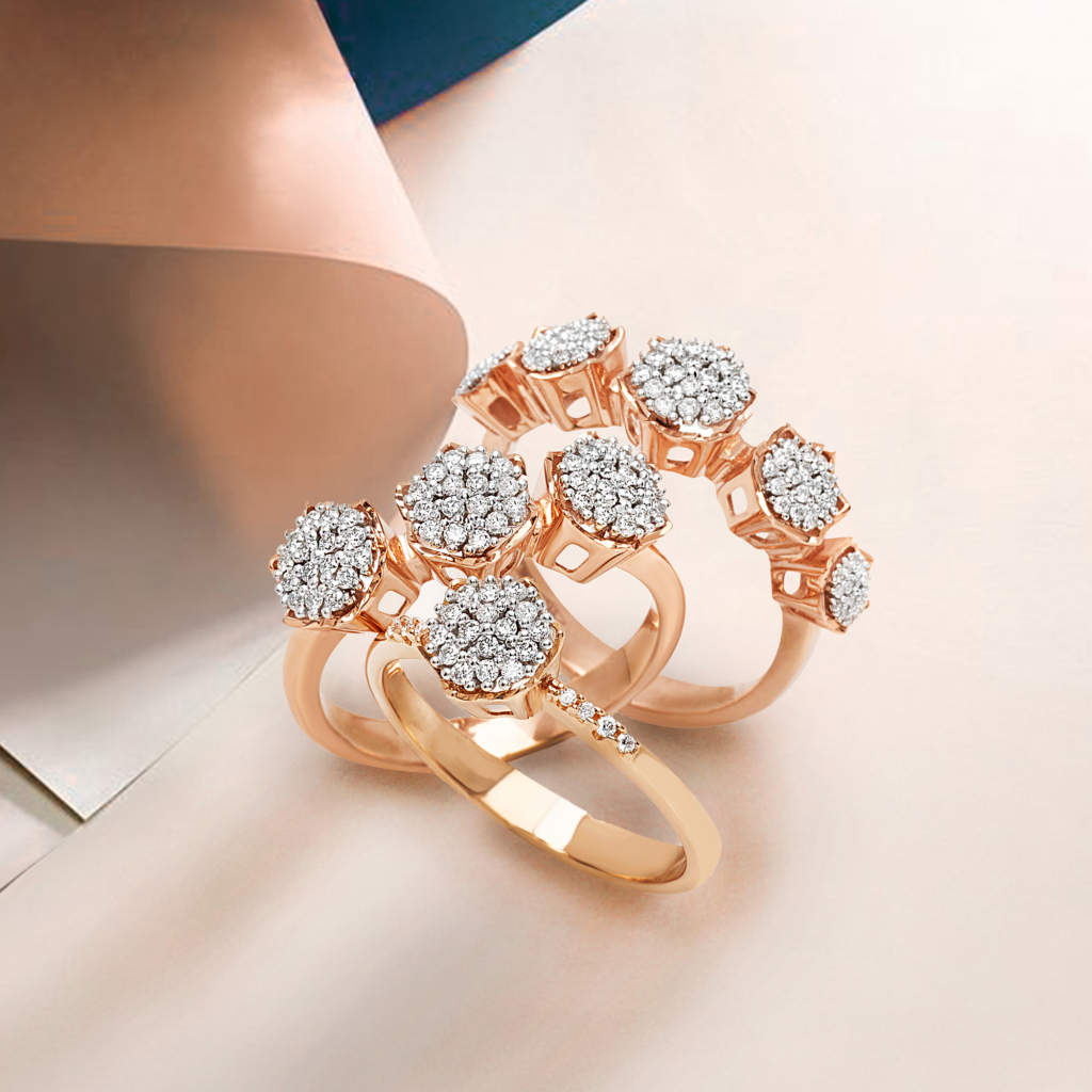 Artlinea bouquet new collection. 18 kt gold jewelry with diamonds and precious stones