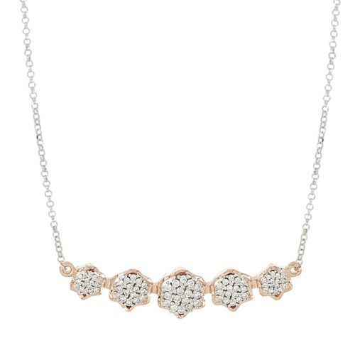 18kt gold necklace with natural white diamonds - CD714/DB