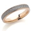 18kt gold wedding band with 4.5mm wide titanium insert - ADF342TT