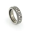 Ring in burnished 925 Silver Basolata texture with Diamond - ZAU011-LM