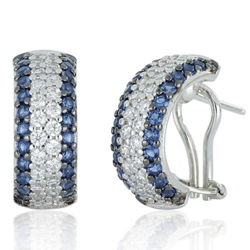 Earrings with cubic zirconia 925 silver  - ZOR101