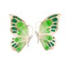 Silver enameled butterfly earrings