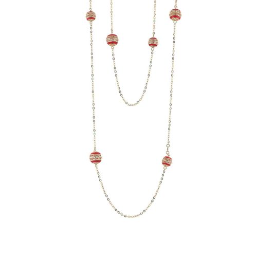 Chanel necklace in 925 silver gilded and enamelled - ZCL1043-MG